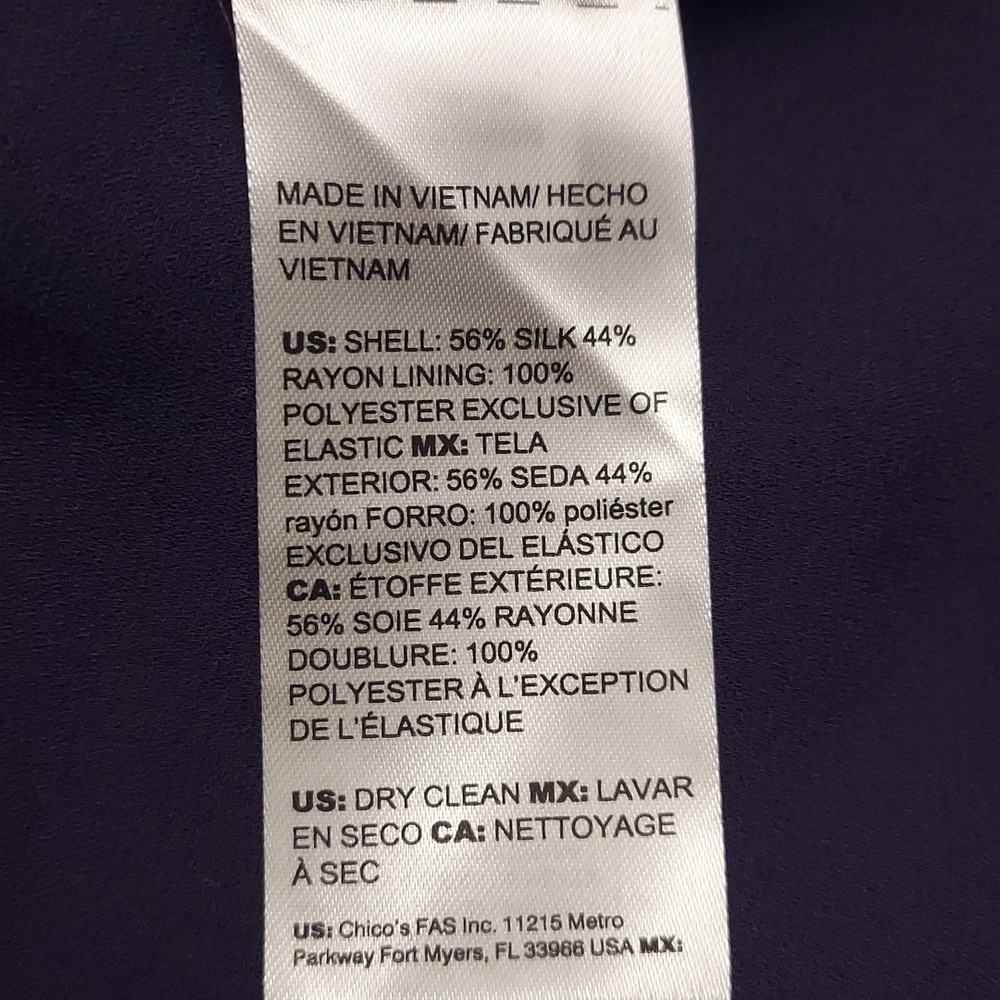 WHITE HOUSE BLACK MARKET M Purple Floral Burnout Silk Blend Off-the-Shoulder Top - Picture 11 of 12